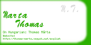 marta thomas business card